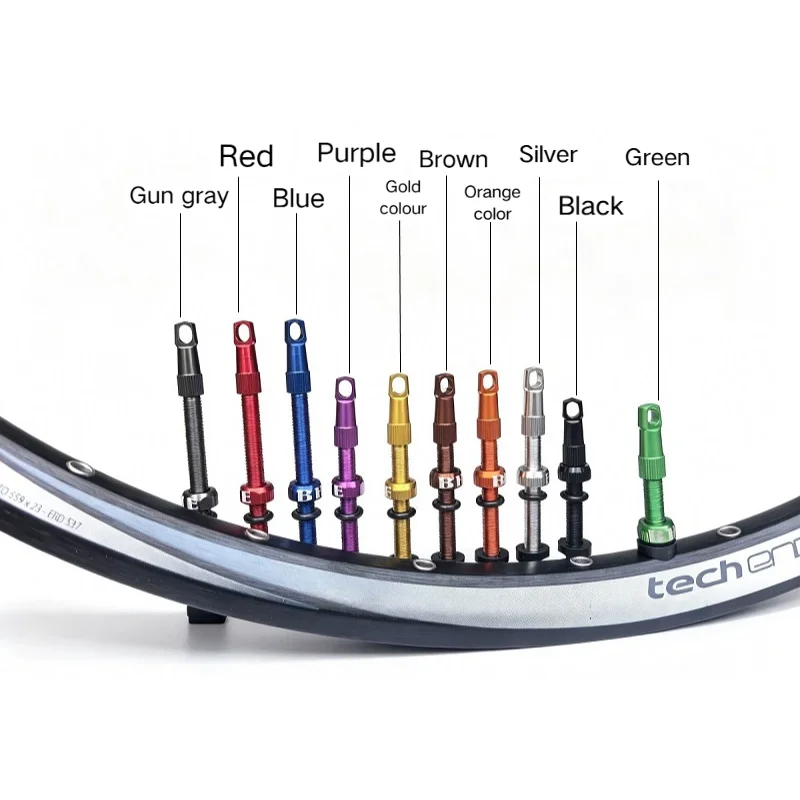 BHE CNC Presta Tubeless-Ventile aus Aluminiumlegierung 60/80mm für Rennräder, Fahrradfelgenventil aus Aluminiumlegierung – Detail 1