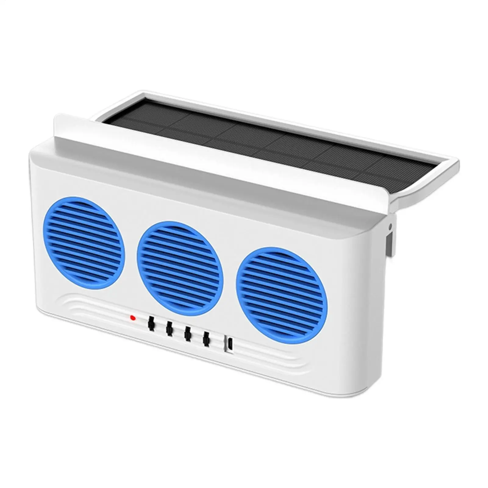 Solar Car Exhaust Fan Vehicle Cooling Blower Car Window Fan With 3 Air Outlets For Vehicle Interior Summer Ventilation Air