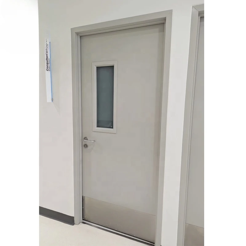 US Standard Size 2 Panel Hollow Metal Door WH Approved Hotel Steel Fire Door