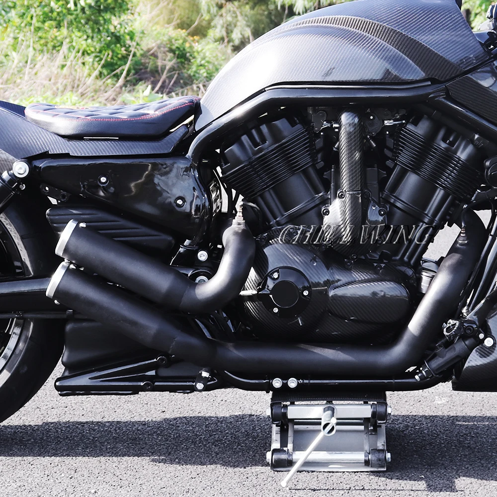 For Harley V-Rod V Rod VRSC VRSCDX Night Rod Special VRSCF Muscle 2002-2017 Motorcycle Exhaust System Black Custom Exhaust Pipe