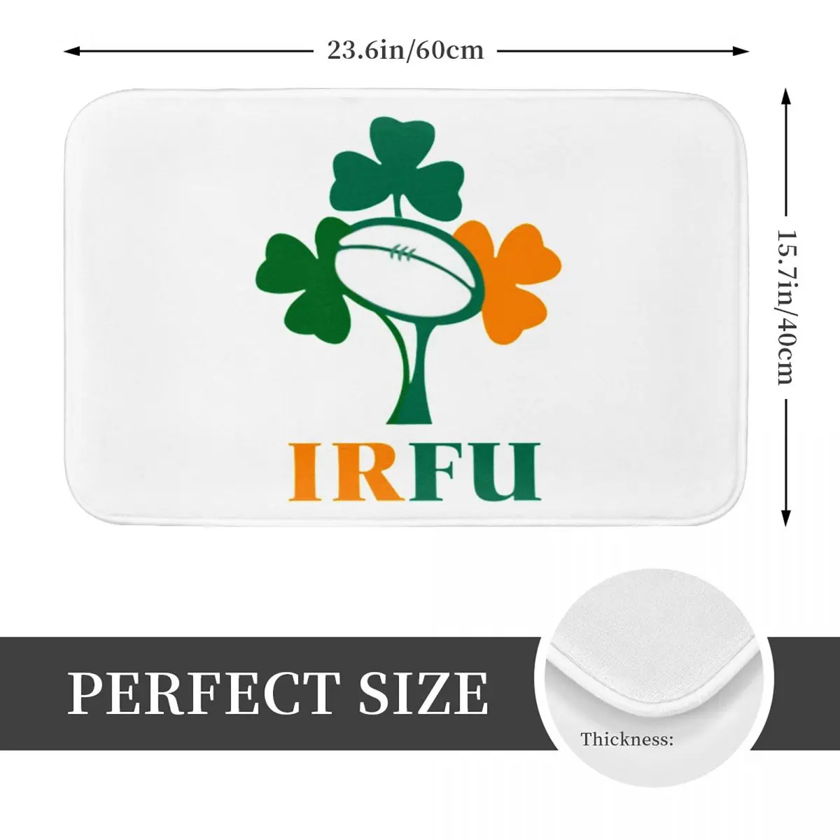 Ireland Rugby Team Non-slip Doormat Floor Mat Sand Scraping Carpet Rug for Kitchen Entrance Home Balcony Footpad Mats