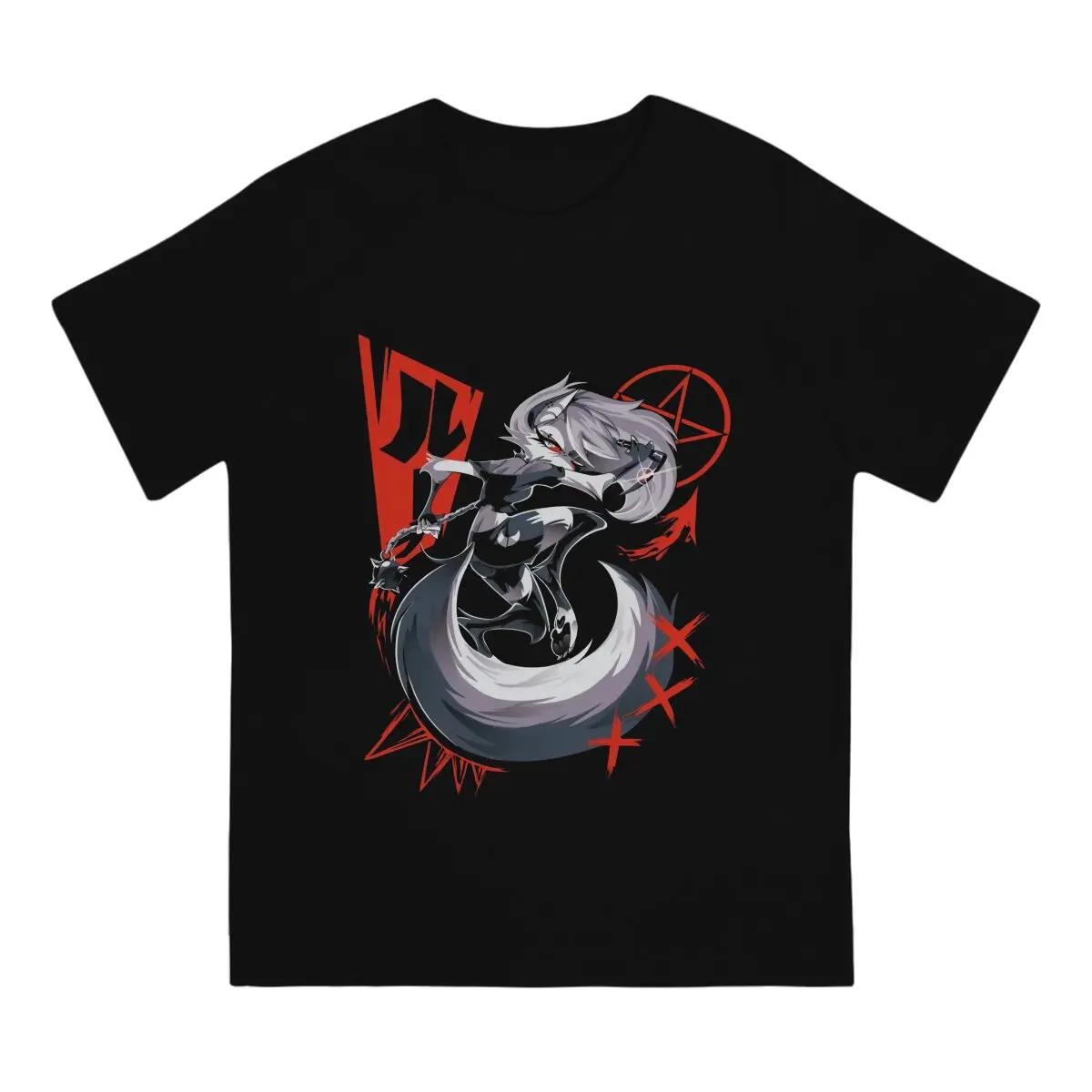 Helluva Boss Anime Classic Tshirt Graphic Men Tops Vintage Homme Summer Polyester Streetwear Harajuku T Shirt