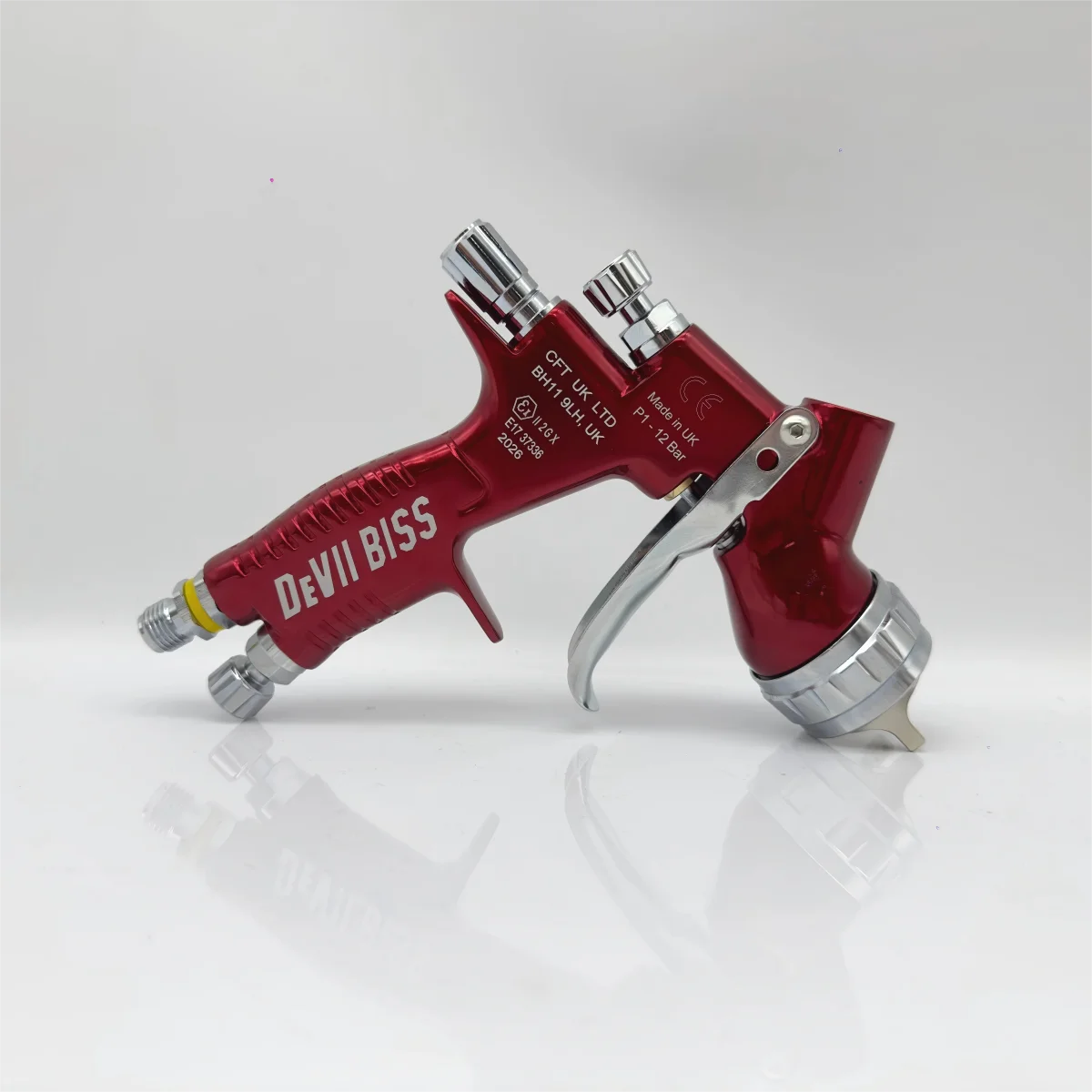 GTl Pro  Car Painting Spray Gun TE20 1.3mm Nozzle Red with Mixing Cup Water Based Air Spray Gun Airbrush for DEVILBLSS