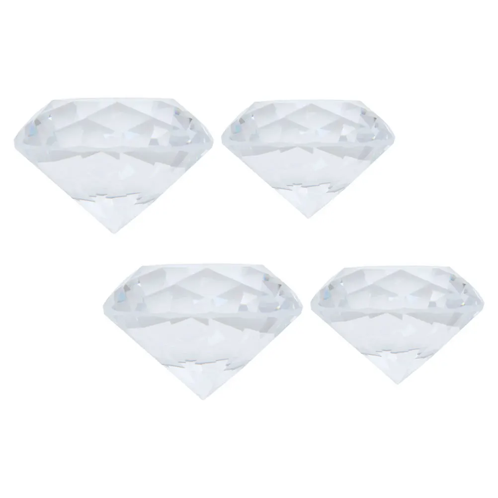 

4Pcs Fine Workmanship Crystal Diamond Nail Art Decor Stylish Portable Gift Fake Diamond Nail Art Decor
