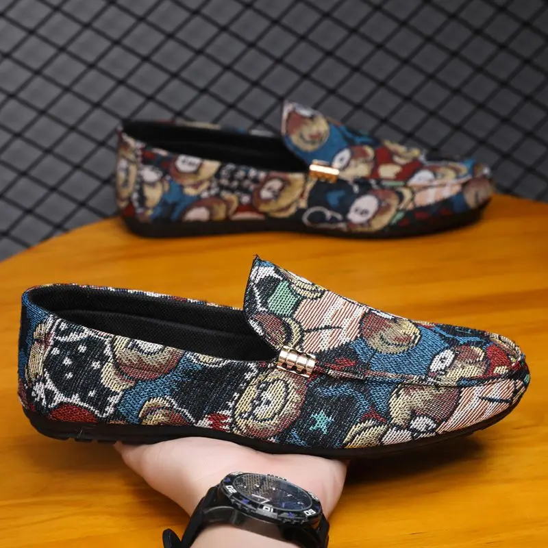 

Мужская парусиновая офисная дышащая обувь с круглым носком, прогулочные кроссовки из некожи для взрослых, модная элегантная мужская повседневная обувь высокого качества