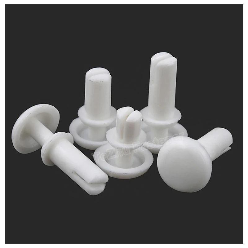 Rivets en Nylon blanc noir pour toutes les voitures, lot de 50 pièces, R4050 - R5085 4mm 5mm, Rivets à pression de type R