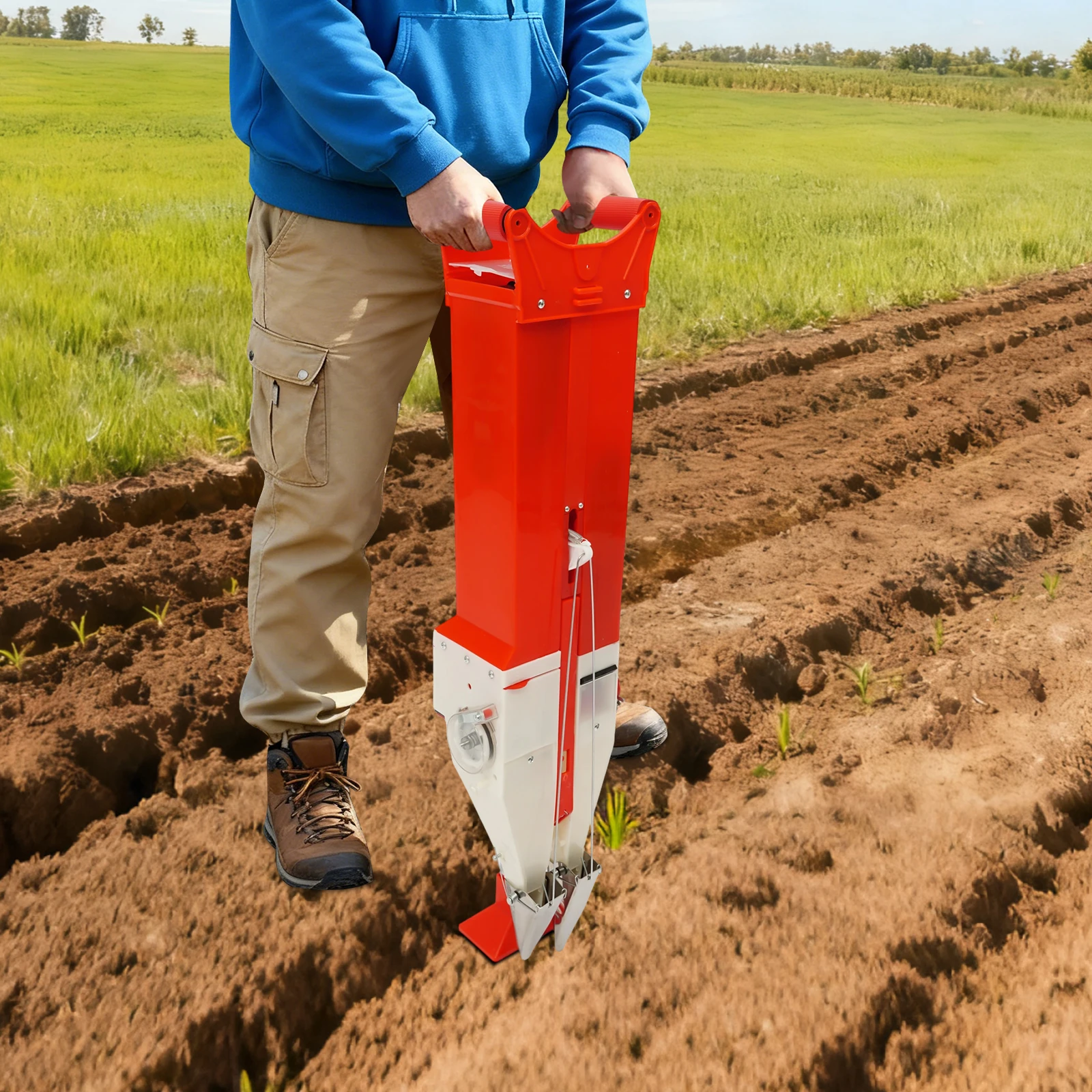 Adjustable Handheld Seeder for Efficient Planting