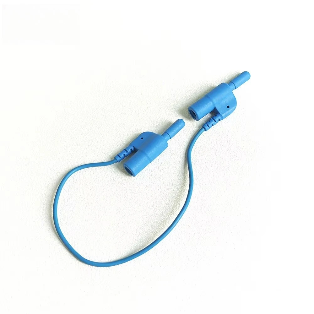 15cm Safety Sockets  1.5mm Male Socket to Female Plug Two-Channel Jumper Cable for EEG EMG Electrode Medical Consumables