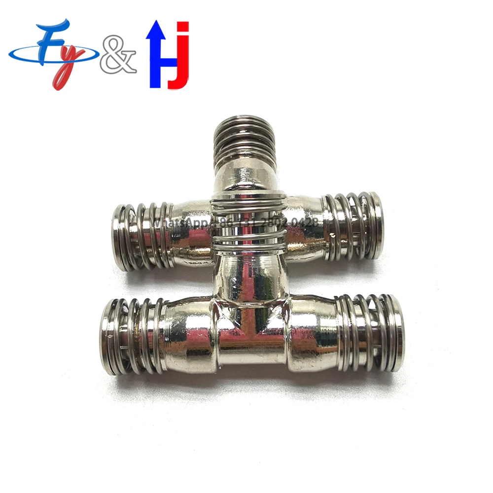 

VSS Nickel Plated 9.52mm Quick Insertion Tube Connector Three-way Straight Single Dust Reduction and Humidification Park