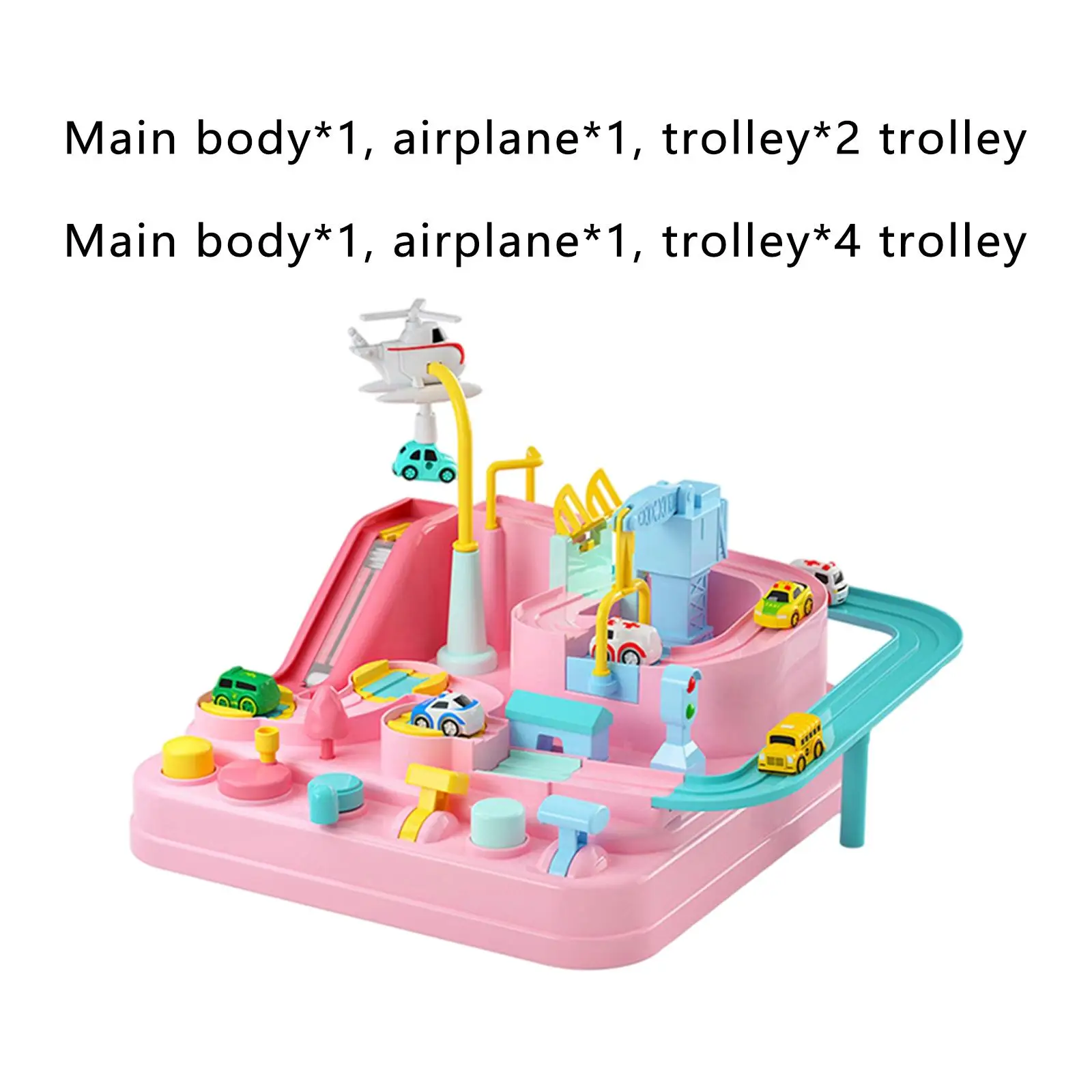 レールおもちゃ 車両おもちゃ 組み立て済みおもちゃ インタラクティブおもちゃ プレイセット 車の冒険 子供用おもちゃ 幼児用