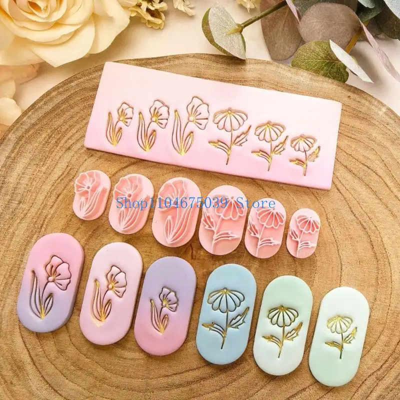 قوالب أوراق الطين سهلة الاستخدام 5asd مع أسطح مضادة للالتصاق لصناعة قوالب الطين للمشروعات الإبداعية وصنع الهدايا #4