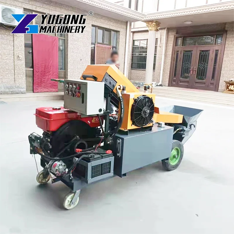 Mini Diesel Concrete Pump for Home Use Concrete Mixer Pump Compact Mixing & Pumping Machine for Rural Construction