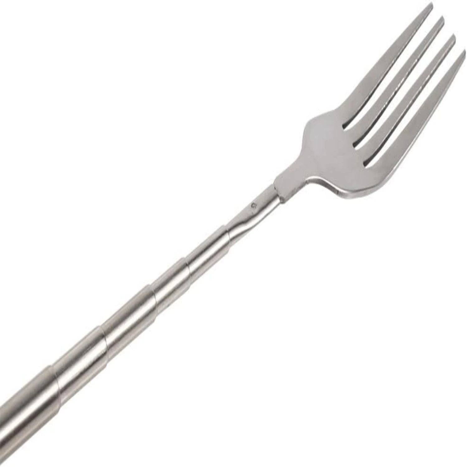 Telescopic Fork, BBQ Telescopic Extendable Dinner Fruit Dessert Long Handle Fork Stainless Steel Cutlery