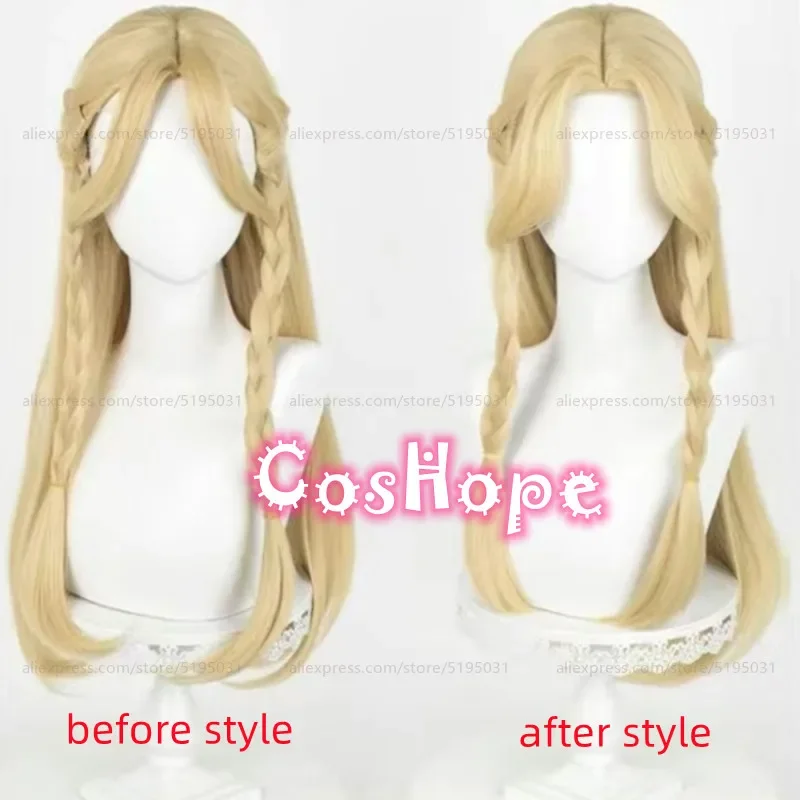 Marcille Donato Cosplay Wig 70cm Long Pre Braided Hair Blonde Golden Wig Cosplay Anime Cosplay Wig Heat Resistant Synthetic Wigs