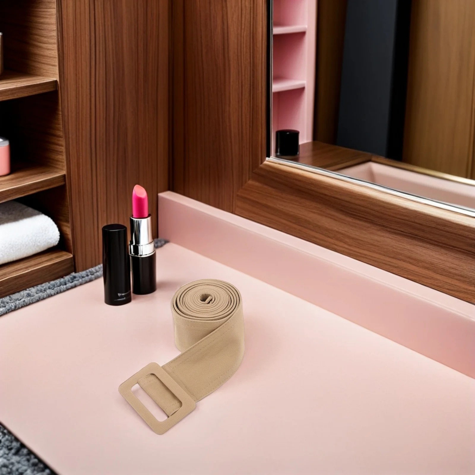 

Waist For Women 62.9X1.8 Inch Khaki Fabric Dress Belt Stylish Trench Coat Tie Replacement Overcoat Waistband Belt For