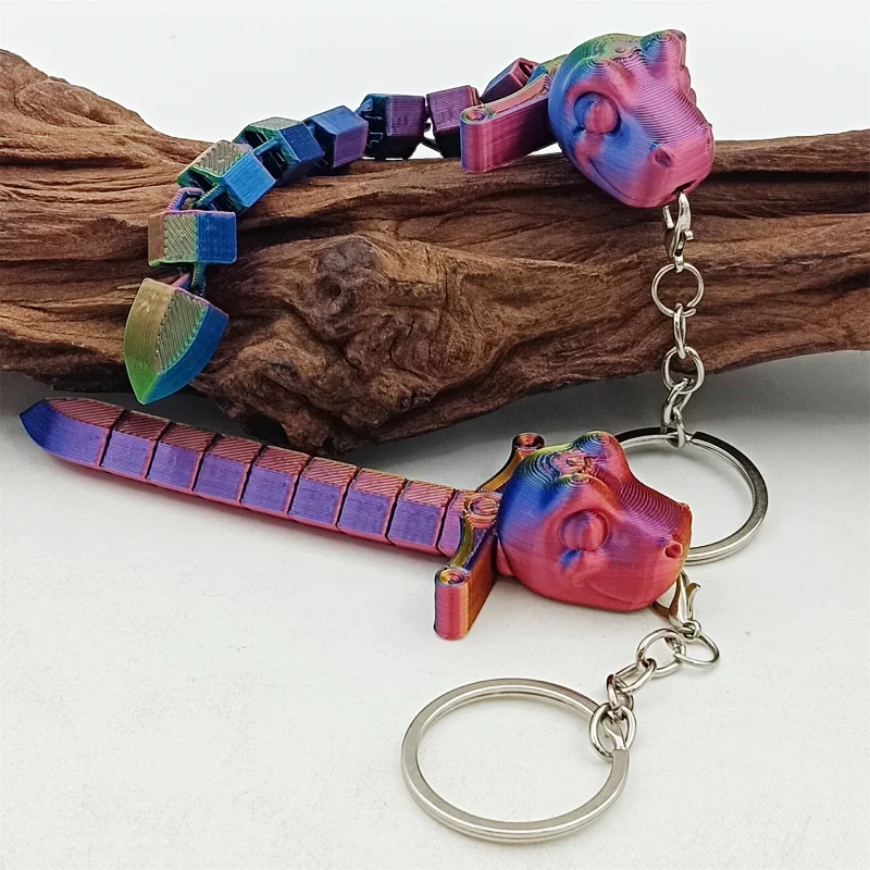 Espada de dinosaurio impresa en 3D que transforma la articulación creativa juguete de empalme móvil llavero regalo para niños y niñas 1 Uds