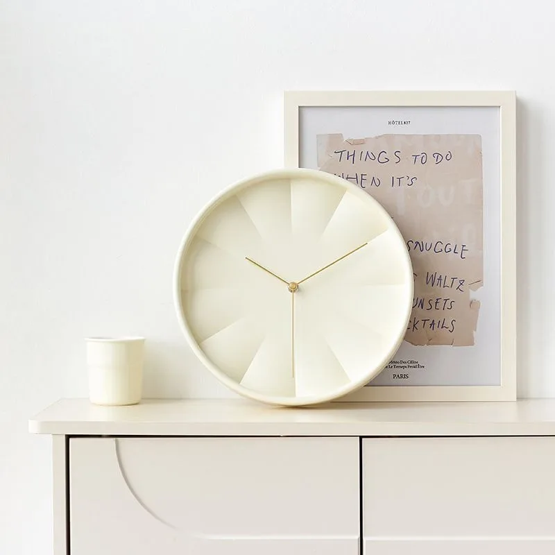 Nordic Circular Silent Wall Clocks Creative Solid Color Numberless Living Room Wall Clock Metal Pointer Modern Simple Home Decor