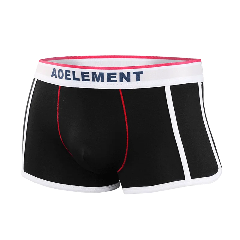 Trendy Men's Cotton Boxer Briefs Breathable Stylish Shorts