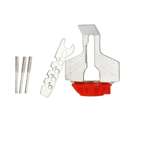 Electric Chainsaw Sharpening Kit with HSS Grinding Heads for Easy Attachment to Electric Grinder, Red and Blue Set
