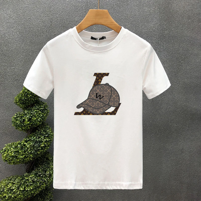 Design Peaked Cap High Quality Oversized Luxury Brand 100% Cotton Print Tees Summer Harajuku For Men/Women Short Sleeve T-shirt