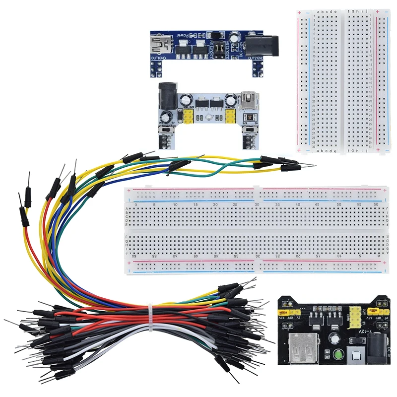 TZT MB-102 MB102 Breadboard 400 830 Point 65 Jumper Wires Solderless PCB Bread Board Test Develop DIY for Arduino Power Module image 2