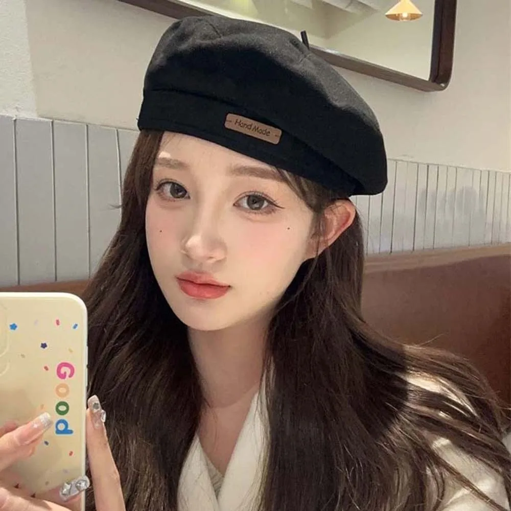 Octagonal Cap Warm Woolen Beret Soft Solid Color French Hat Thick All Match Painter Cap Chilly Days