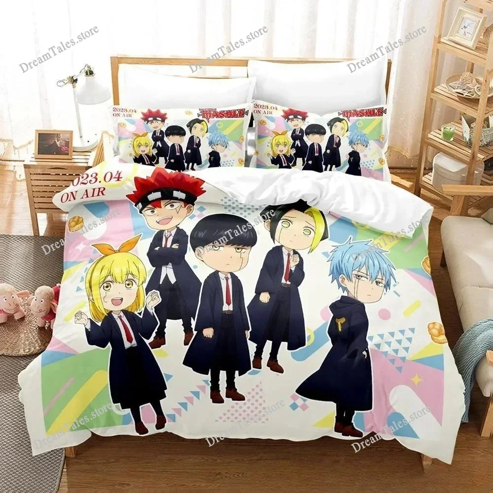 New 3D Anime Mashle Magic and Muscles Bedding Set Single Twin Full Queen King Size Bed Set Adult Kid Bedroom Duvet Cover Sets963