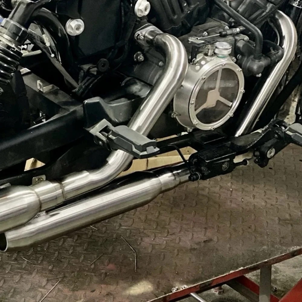 Retro HA Dual Pipe Exhaust  With Removable DB Killer For Keeway V-Cruise125 V302C Cruiser