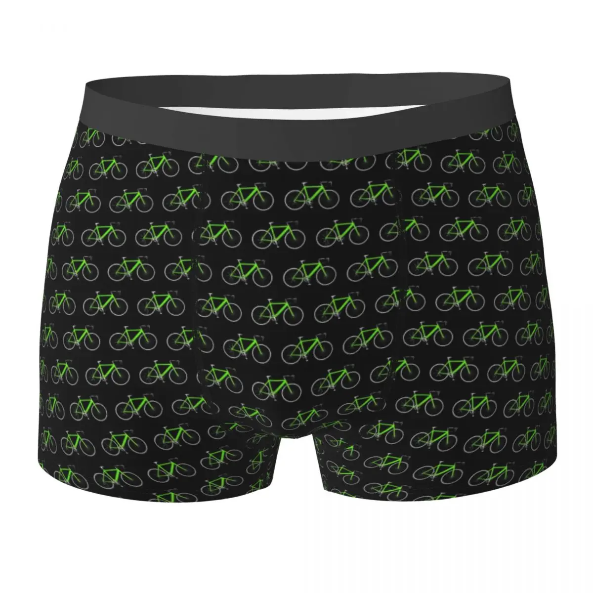 Retro Bicycles Underwear Neon Green Bikes Pouch Hot Boxer Shorts Printing Shorts Briefs Funny Male Underpants Plus Size