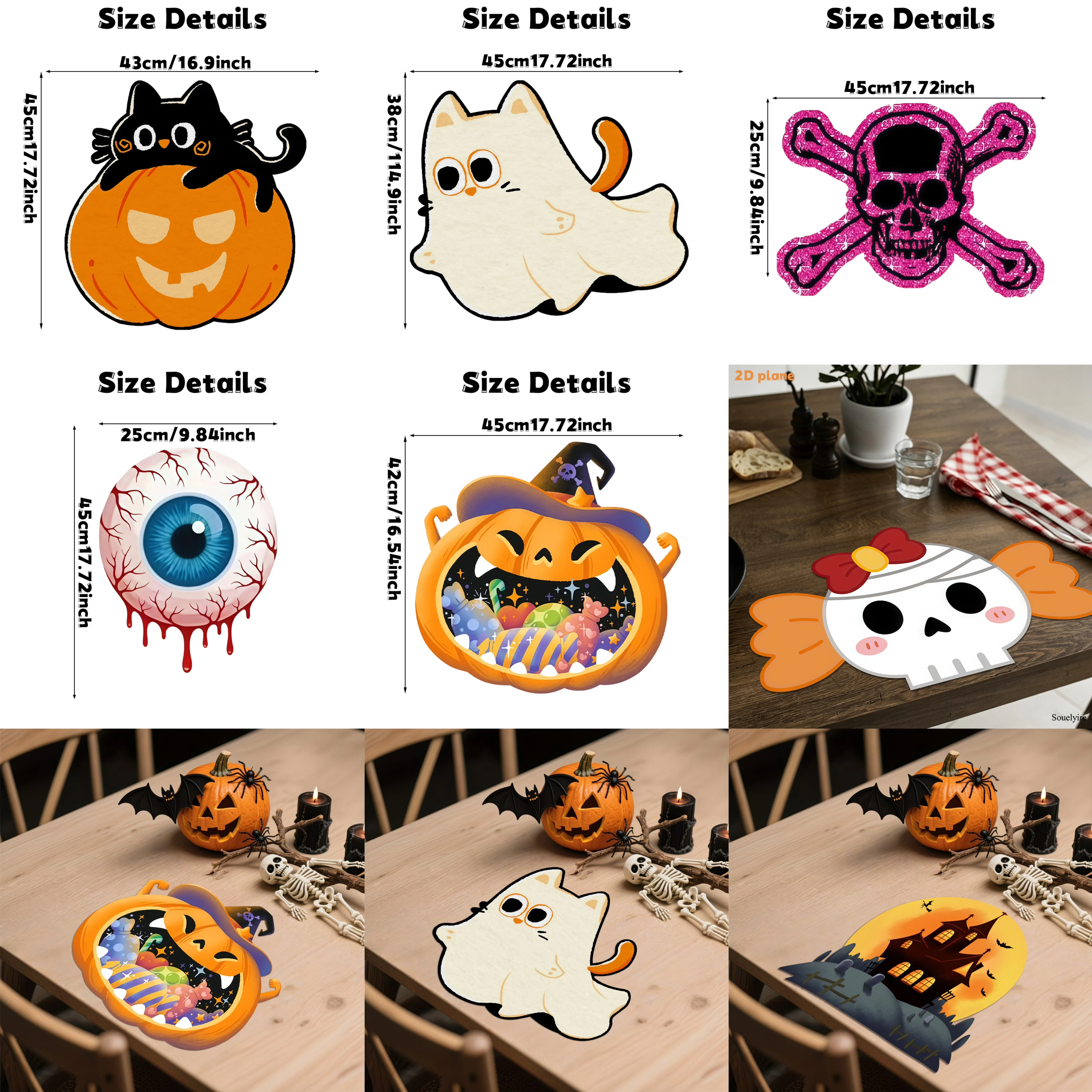 Halloween Fun Alien Table Mat Halloween Table Mat