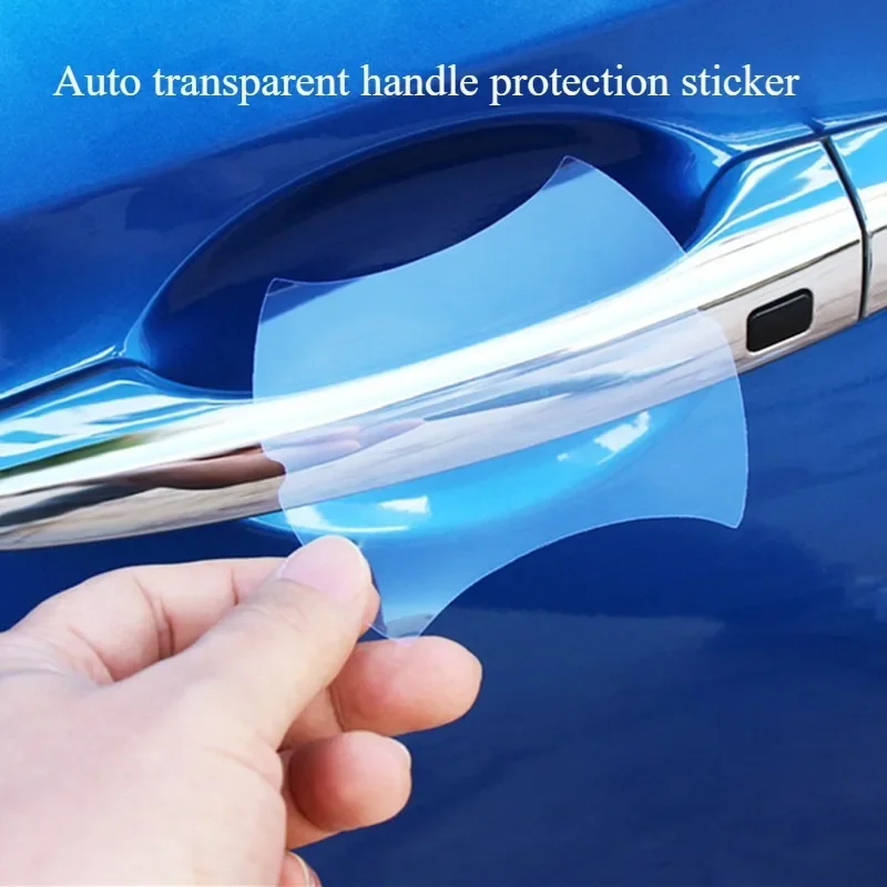 Universal Car Door Handle Bowl Scratch Transparent Protection Sticker Invisible Crash Protection Strip Automotive Accessories