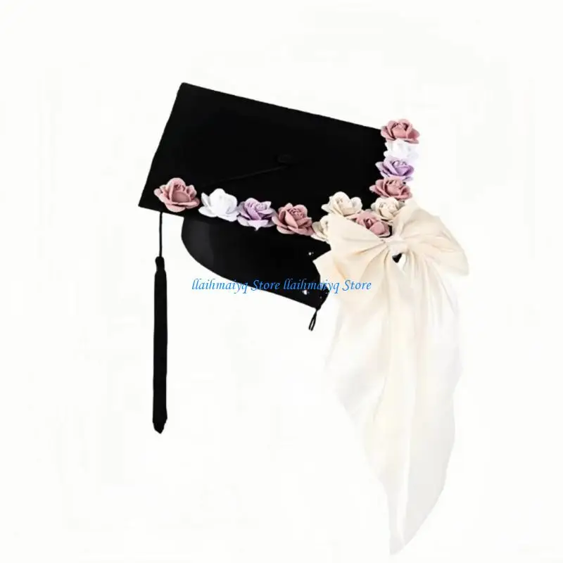 قبعات التخرج 573B مع شرابات، مثالية لاحتفالات الجامعة والمدارس الثانوية وأغطية الرأس للطلاب #3