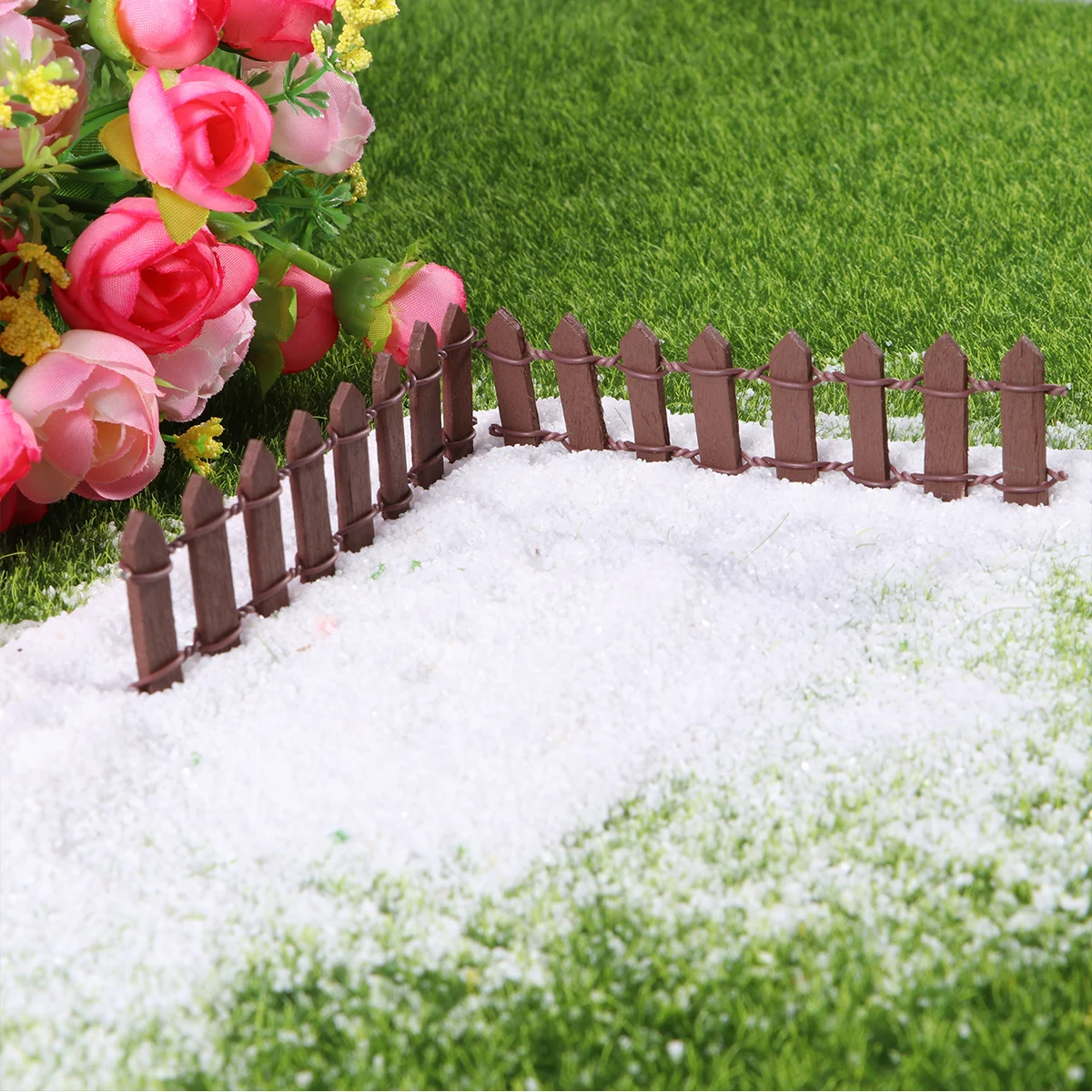 

10 Pcs Christmas Tree Fence Plant Accessories Bonsai Decorations Bamboo Wood Picket Baby