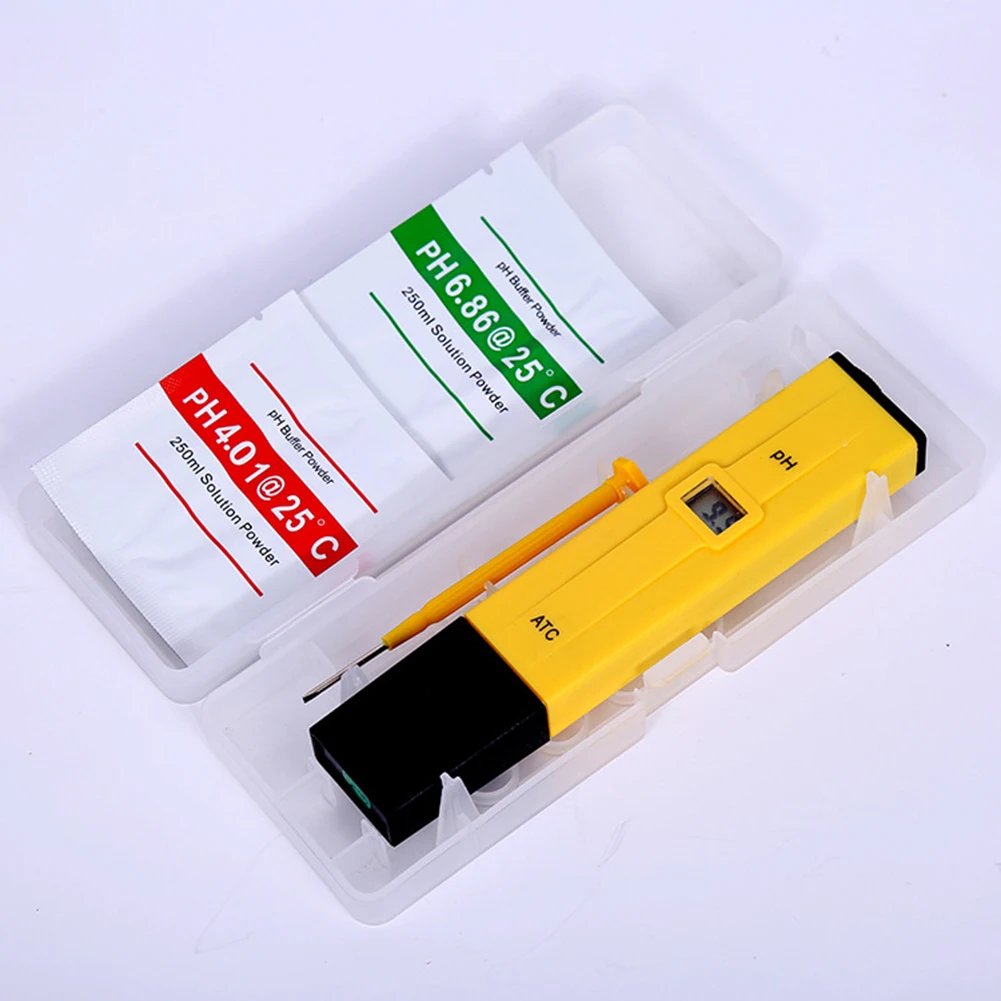 Digital LCD PH Meter Pen of Tester Range 0.0 - 14.0 pH Aquarium Pool Water Wine Urine Automatic Calibration for Soil Water