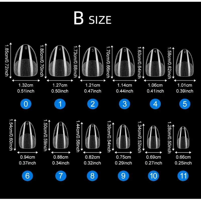 120/240pcs Half Frosted Almond Pre-filed Nail Tips Half Matte Press On Fake Nail Extension For Tiny Nail Bed 12 Sizes In Box