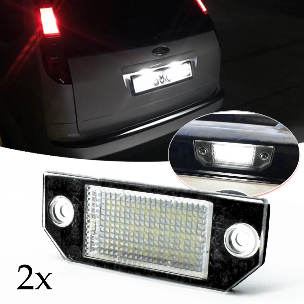 2x Lampy oświetlenia tablicy rejestracyjnej LED do Ford Focus 2 ST 225 C Max 2003 2004 2005 2006 2007 2008