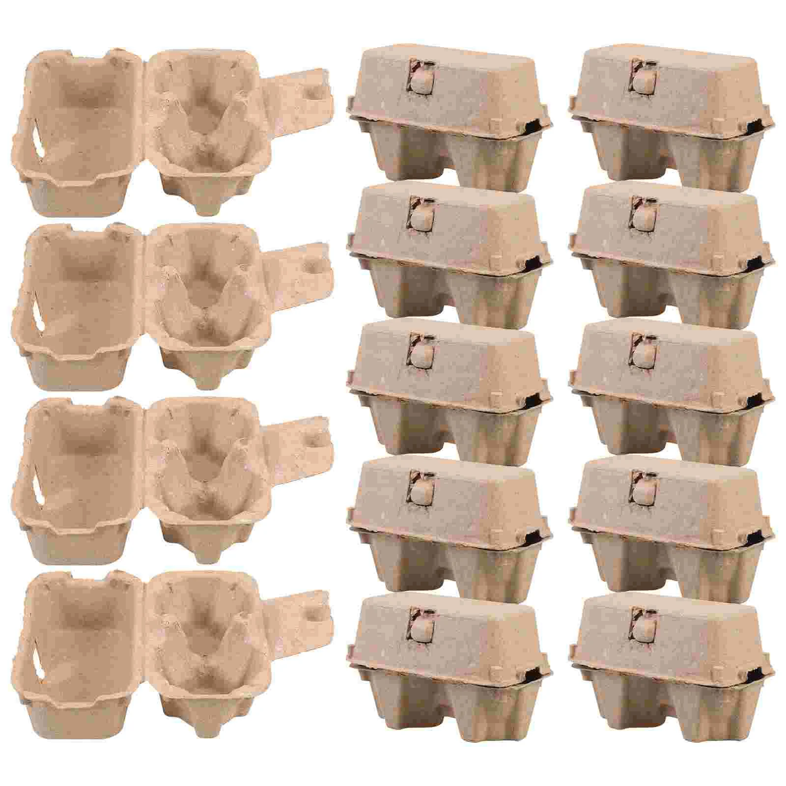 25 Pcs Native Egg Packaging Box Eggs Tray Key Paper Pulp Carton Empty Cartons Office Packing