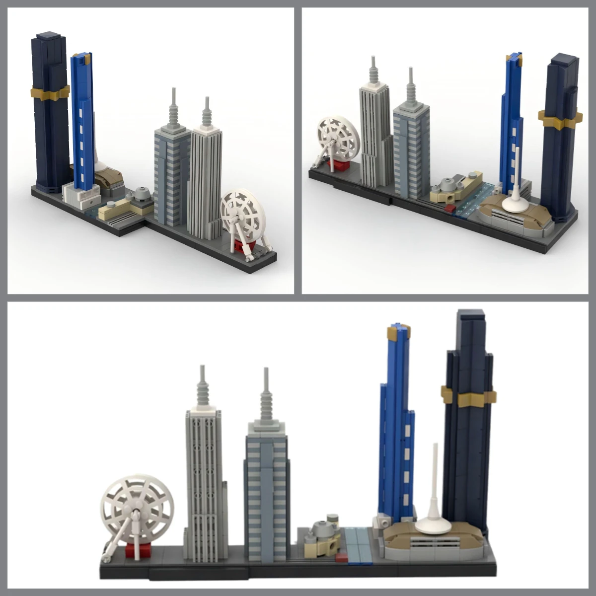 City Landmark Architecture Creative Design Building Blocks MOC Melbourne Skyline Scene Model Kids Puzzle Toy Adult Birthday Gift