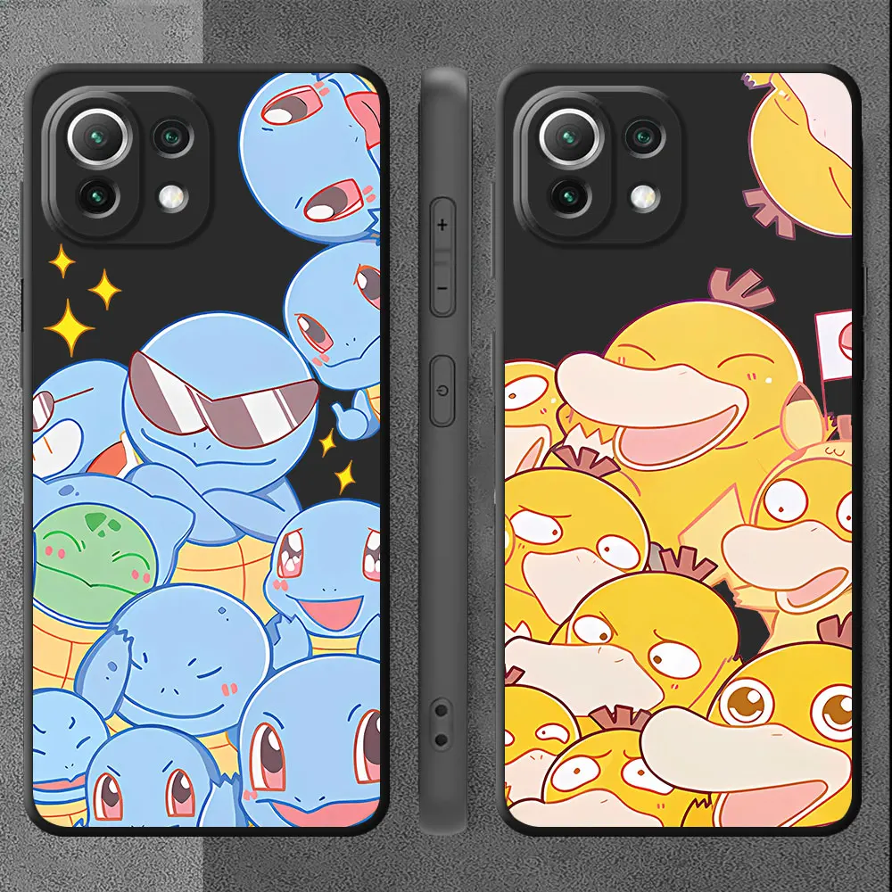Cover Anime Pokemon Phone Case for Xiaomi Redmi 9A 12C 12 K40 Pro K50 Gaming 10 9 A2 A1 Plus 10A 10C 9C K40s K60 Black Soft Bag image 3