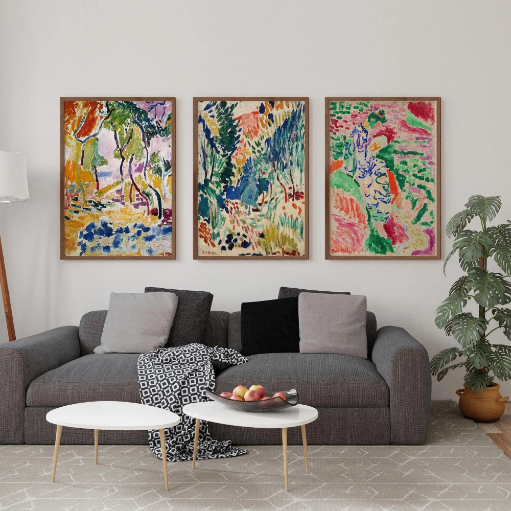 Matisse Wall Art Set of 3 Henri Matisse Home Decoration Canvas Poster Prints Home Bedroom Living Room Decoration Gift Poster