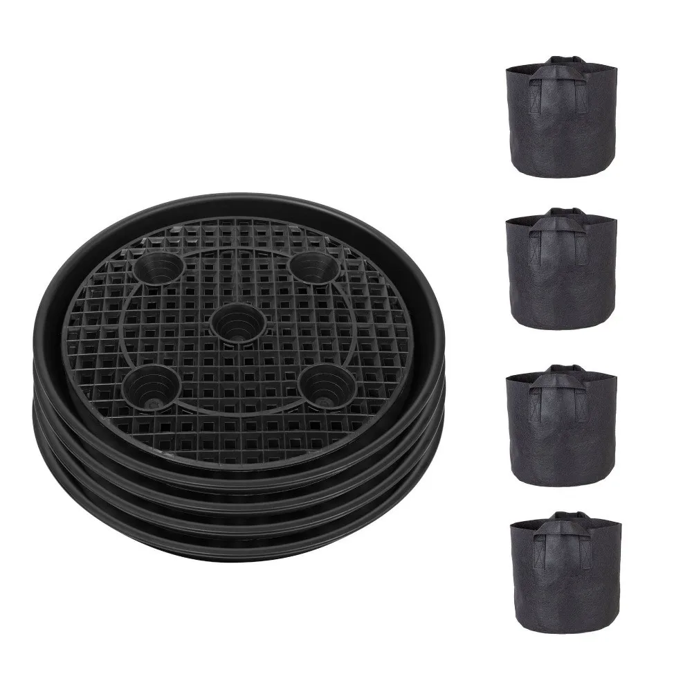 

Auto Watering System Breathable Self Watering Plant Tray Mesh Holes Reusable Plant Grow Bags Adjustable Flowerpot Mat Indoors