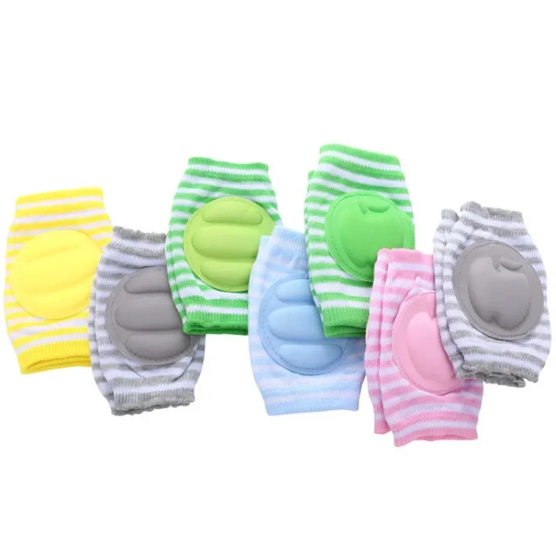 0-3 Years Old Newborn Summer Baby Walking and Crawling  Thickened Knee Guards Solid Stripe Anti Fall Children Knee Protector