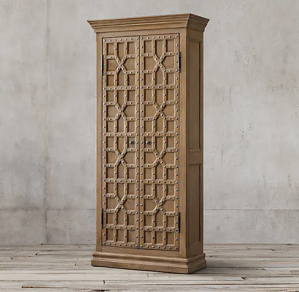 Original single British adult bookcase French solid wood oak decorative cabinet American complete wardrobe