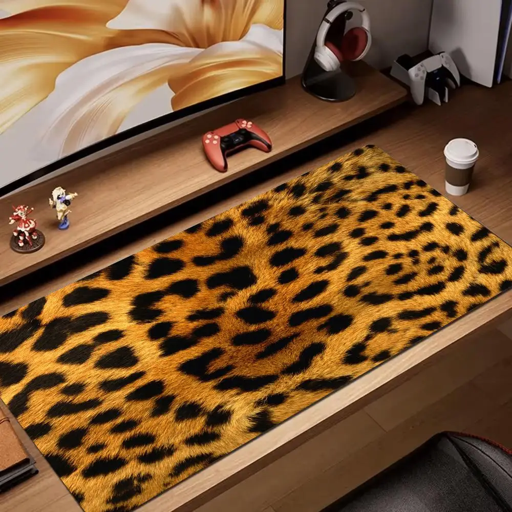 

Leopard print pattern design Mouse Pad rubber anti-slip Desk Mat pc accessories Gaming mat keypad expansion mousepad office pad