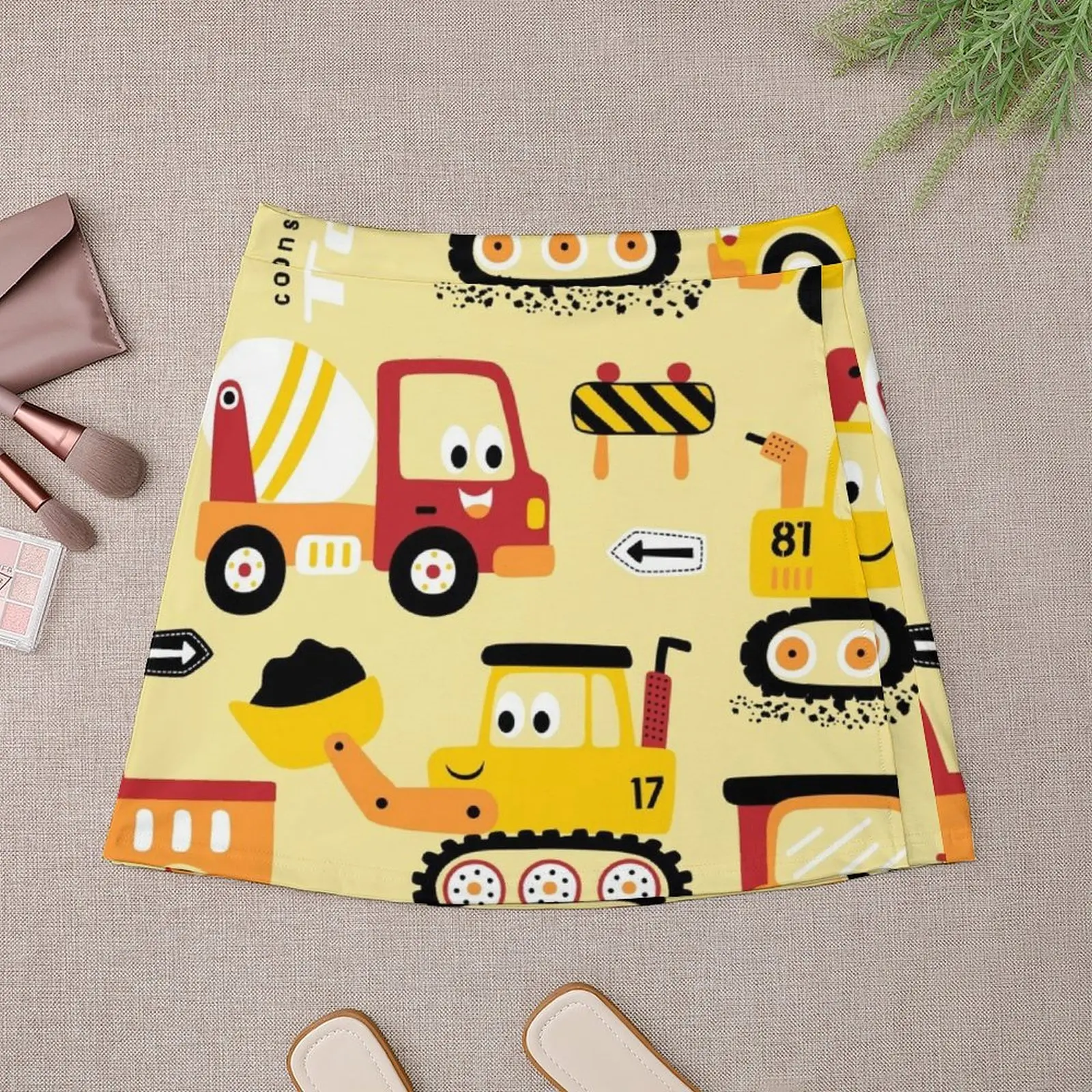 Happy Construction Equipment Mini Skirt night club outfit korean style Mini Skirt