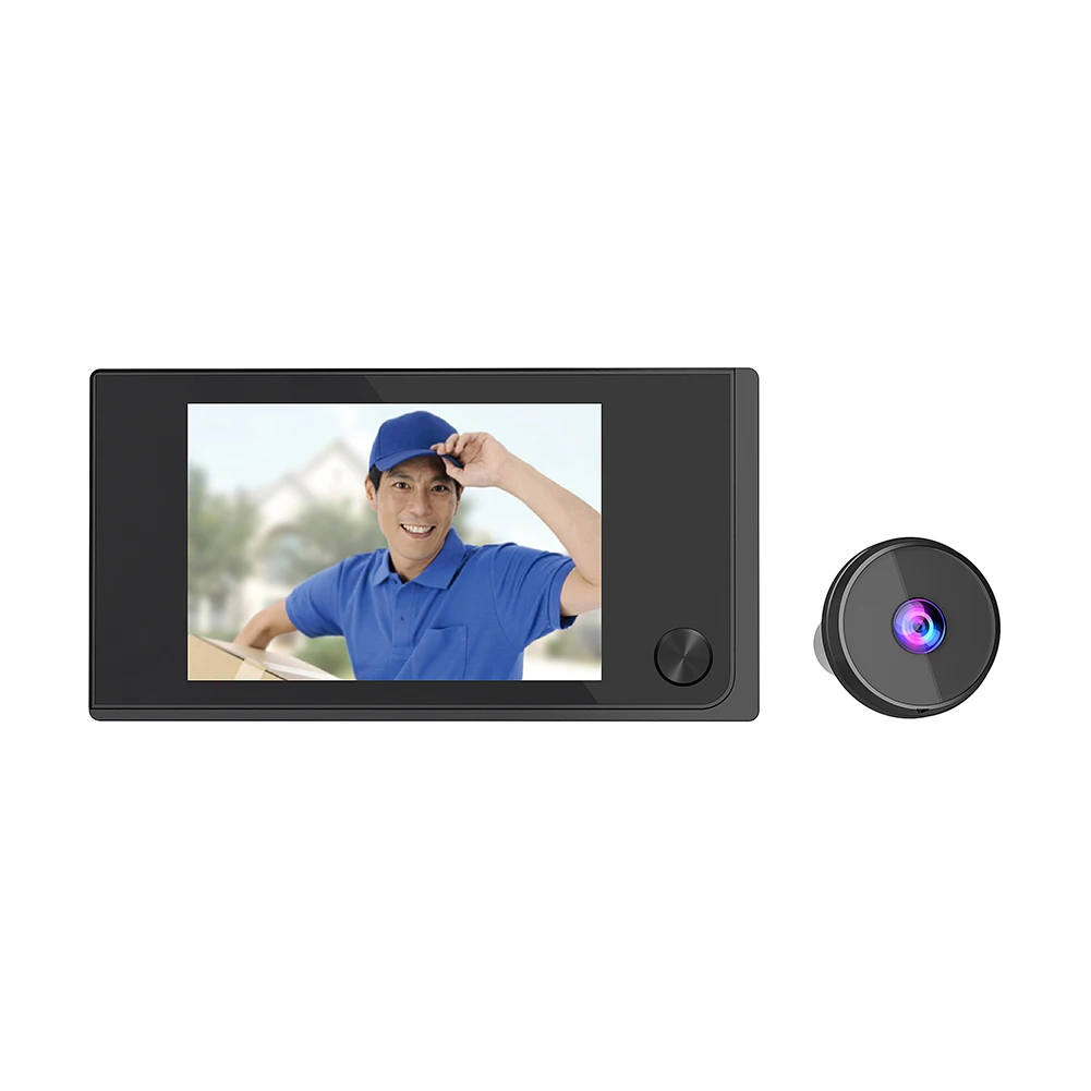 กล้องวีดีโอตาแมวขนาด3.5นิ้ว120 ° มุมกว้าง1MP เครื่องดูกริ่งหน้าประตูดิจิตอลไร้สายกริ่งประตูตาแมว