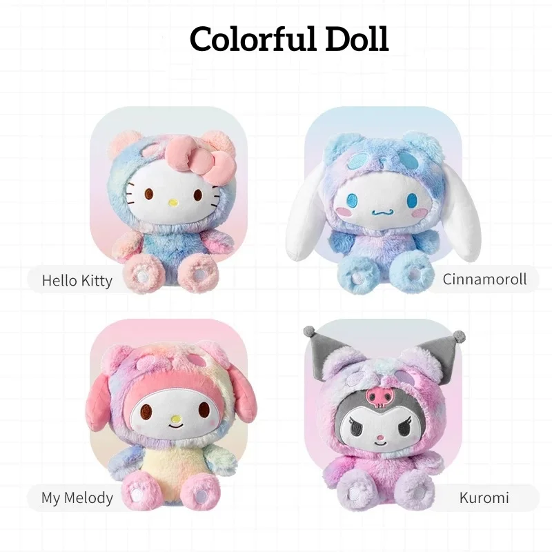 Sanrio Anime Toys Hello Kitty Plush Dolls Kawaii Kuromi My Melody Cinnamorol Plush Soft Stuffed Doll Pillow Children's Xmas Gift