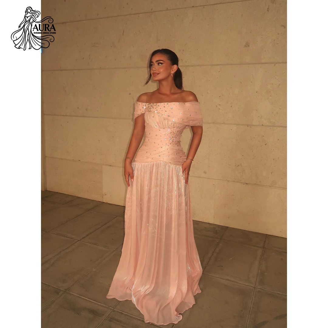 Robes de soirée élégantes personnalisées Aura, Robe de bal asymétrique 2026 pour occasions spéciales, Coupe trapèze ornée de perles, idéale pour les galas