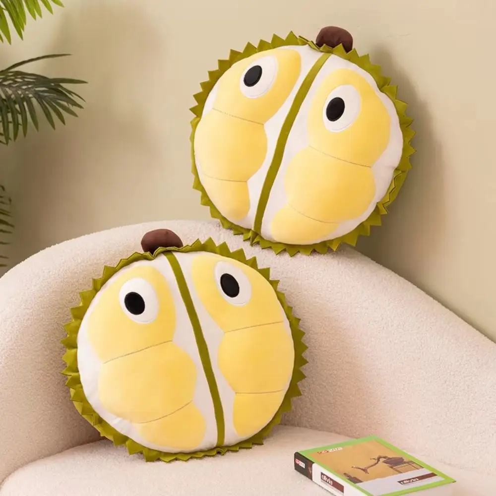 Fluffy Durian Plush Toy Soft Collection Fruit Durian Plush Pillow Cute Cartoon Durian Plush Throw Pillow Boys Girls