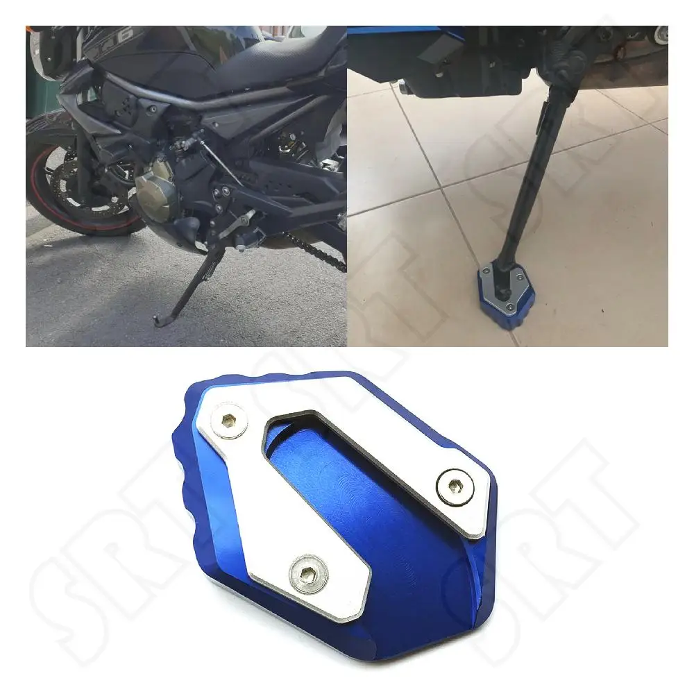 

Fits for Yamaha XJ6 XJ6N XJ6F XJ-6 DIVERSION FAZER FZ6 FZ6R 2009-2015 Motorcycle Side Stand Extender Support Plate Extension Pad